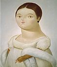 Fernando Botero Canvas Paintings - Mademoiselle Riviere
